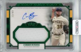2024 Topps Tier One Corbin Burnes #AT1JR-CB Autographed Tier One Relics Jumbo Green Parallel【33/49】 Brewers