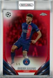 2023-24 Topps Chrome UEFA Club Competitions Goncalo Ramos Red Lava Refractors #96【5/5】 Paris Saint-Germain