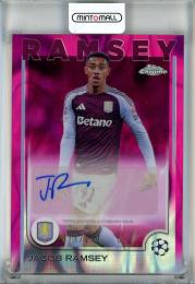 2024-25 Topps Chrome UEFA Club Competitions Jacob Ramsey Chrome Autographs Pink Lava Refractors #CA-JR【011/250】 Aston Villa