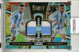 2024-25 Panini Select FIFA Lautaro Martinez / Nico Gonzalez Dual Swatches FIFA Tie-Dye #1【03/25】