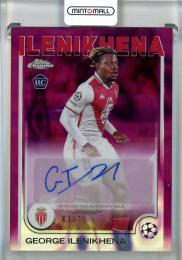 2024-25 Topps Chrome UEFA Club Competitions George Ilenikhena Chrome Autographs Magenta Lava Refractors#CA-GI【63/75】 AS Monaco