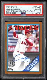 2023 Topps #88BASO Shohei Ohtani '88 Topps Autographs Gold【39/50】【PSA NM-MT 8】 Los Angeles Angels