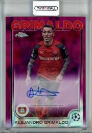 2024-25 Topps Chrome UEFA Club Competitions Alejandro Grimaldo Chrome Autographs Magenta Lava Refractors#CA-GR【29/75】 Bayer 04 Leverkusen