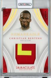 2017 Panini Immaculate Collection Christian Benteke Remarkable Memorabilia Gold #17【04/10】