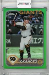 2024 Topps Chrome NPB 岡本和真 Green Refractors【17/99】 読売ジャイアンツ