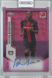 2023-24 Topps Chrome Bundesliga Victor Boniface Chrome Pink Autograph【02/75】 BAYER 04 LEVERKUSEN