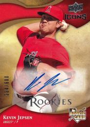 2009 Upper Deck Icons Los Angeles Angels Kevin Jepsen Autographs 234/600