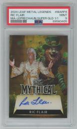 2024 Leaf Metal Legends Wrestling Ric Flair Mythical Autograph/Leprechaun/Super Gold【1of1】【PSA9】