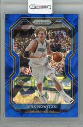 2020-21 PANINI Prizm  Dirk Nowitzki Prizms Blue Ice #180  Dallas Mavericks