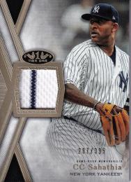 2020 Topps Tier One New York Yankees CC Sabathia Tier One Relics 297/395