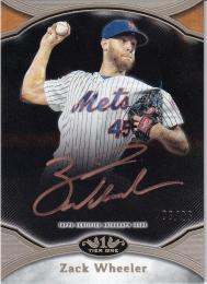 2020 Topps Tier One New York Mets Zack Wheeler Prime Performers Autographs Bronze Inkパラレル版 08/25