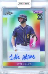 2023 Leaf Vivid Baseball Luke Adams #BA-LA2 Base Autograph Crystal Gray Parallel【8/9】 Brewers