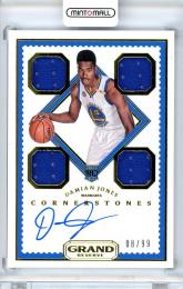 2016-17 PANINI Grand Reserve Damian Jones Cornerstones Quad Jersey Autograph 99枚限定 /8