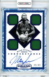2016-17 PANINI Grand Reserve Mark Agurre Cornerstones Quad Jersey Autograph Quartz 49枚限定 /49 ラストナンバー