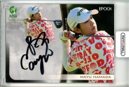 EPOCH 2021 JLPGA 日本女子プロゴルフ  濱田茉優 直筆サインカード 42/89