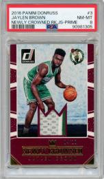 2016-17 PANINI Donruss Jaylen Brown Newly Crowned Rookie Jerseys Prime #3 10枚限定【04/10】【PSA8】《Near MINT-MINT》 Boston Celtics