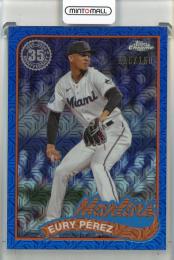 2024 Topps Series 2 Eury Perez 1989 Silver Pack Chrome Blue Refractor【11/150】 Miami Marlins