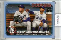 2024 Topps Series 2 Mookie Betts/Fredie Freeman Dodgers Lineup Stays Dangerous Father's Day Blue【07/50】 Los Angeles Dodgers