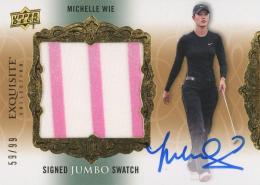 2014 Upper Deck Exquisite Collection Golf   Michelle Wie Jumbo Swatch Autographs #SJSMW 59/99