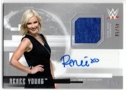 2017 TOPPS WWE Undisputed Undisputed Autograph Relic Parallel Silver Renee Young 45/50