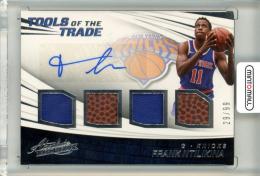 2017-18 PANINI ABSOLUTE MEMORABILIA  Frank Ntilikina Tools Of  The Trade Four Swatch Signatures Autograph Card 【29/99】