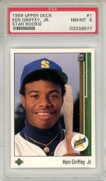 1989 UPPER DECK Ken Griffey Jr. #1 (RC)【PSA8 NM-MT】