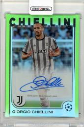 2024-25 TOPPS UEFA Club Competitions Giorgio Chiellini Autographs Neon Green Foilboard #AGC【051/199】 Juventus