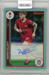 2023-24 TOPPS Merlin UEFA Club Competitions Harvey Elliott Autographs Aqua Refractors #AUHE【039/199】 Liverpool FC