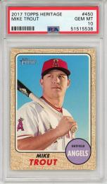 2017 TOPPS Heritage Mike Trout #450【PSA10 GEM MT】