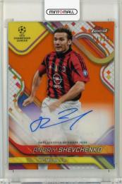 2024-25 Topps Finest UEFA Club Competitions Andriy Shevchenko Orange Refractor Autograph【04/25】 AC Milan