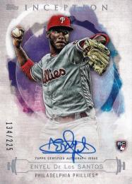 2019 Topps Inception Philadelphia Phillies RC Enyel De Los Santos Base Rookies & Emerging Stars Autographs 134/225