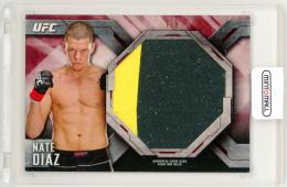 2014 TOPPS UFC Knockout Fight Mat Relics Red Parallels Nate Diaz 7/8