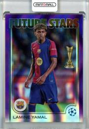 2024-25 Topps UEFA Club Competitions Lamine Yamal Purple Inferno #27 FC Barcelona