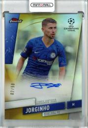 2019-20 Finest UEFA Champions League Jorginho Autographs Gold Refractors #FAJO【2/50】《※傷あり》 Chelsea FC