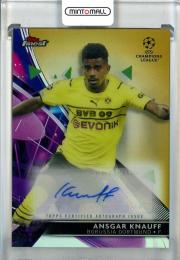2021-22 Topps Finest UEFA Champions League Ansgar Knauff Autographs Gold Refractors #BAAK【27/50】《※傷あり》 Borussia Dortmund