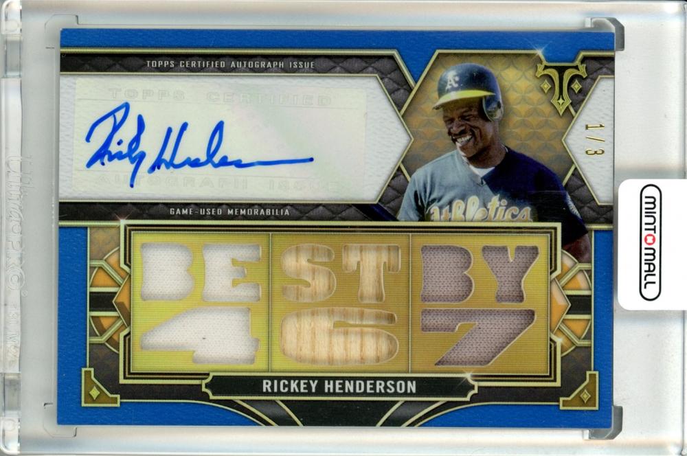 ミントモール / MINT 池袋店 / 2022 Topps Triple Threads Oaklad Athletics Rickey  Henderson Autograph Relics Sapphire(1stナンバー!) 1/3