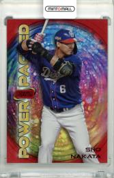 2024 TOPPS NPB STADIUM CLUB スタジアムクラブ ベースボールカード 中田翔 #PP-17 POWER PACKED Red Parallel【2/5】 中日