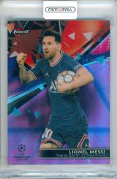 2021-22 Topps Finest UEFA Champions League Lionel Messi #1 Base Purple Refractor Parallel【018/125】 Paris Saint-Germain