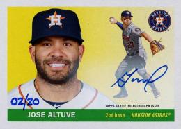 2020 Topps Archives  Jose Altuve 55 Topps Mini Autographs #55M38 02/20