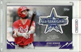 2021 Topps Baseball Update Series Jesse Winker #ASGP-JW 2021 MLB All-Star Game Commemorative Sleeve Patch Relic Card Reds