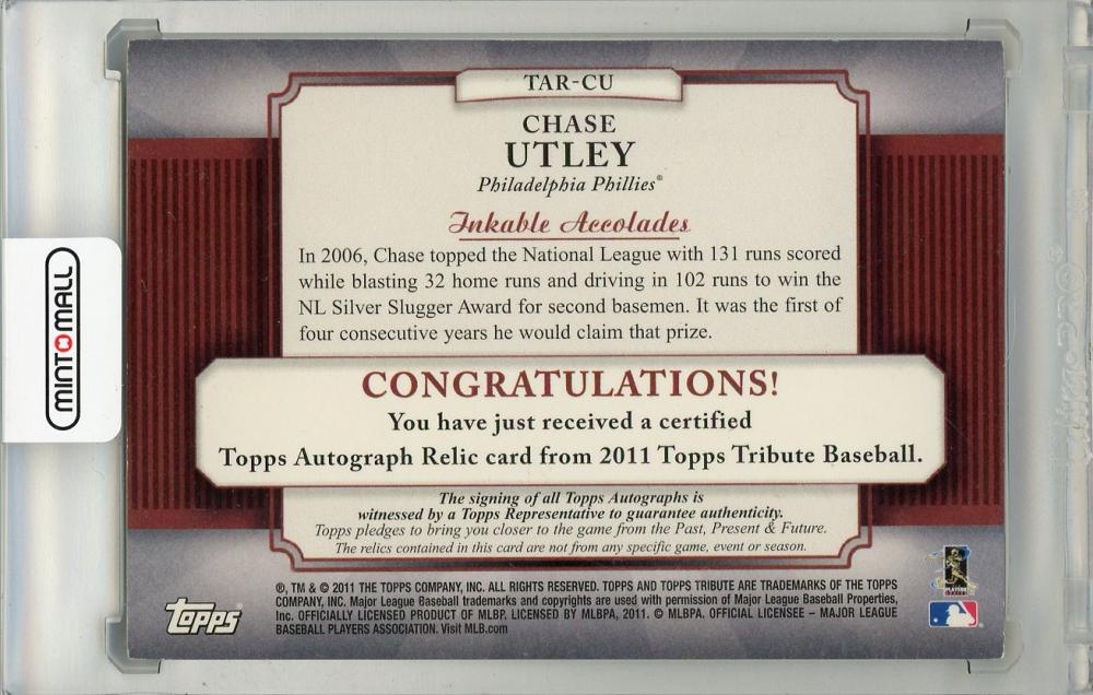 ミントモール / MINT 渋谷店 / 2011 TOPPS TRIBUTE BASEBALL Chase Utley Autograph ...