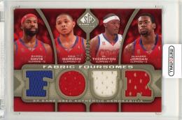 2009-10 Upper Deck NBA SP Game Used Baron Davis/Eric Gordon/Al Thornton/Deandre Jordan #F4DTGJ Fabric Foursomes【27/125】 Los Angeles Clippers