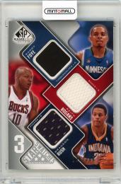 2009-10 Upper Deck NBA SP Game Used Rady Foye/Keith Bogans/Brandon Rush #3SBFR 3 Star Swatches【235/299】 Minnesota Timberwolves/Milwaukee Bucks/Indiana Pacers