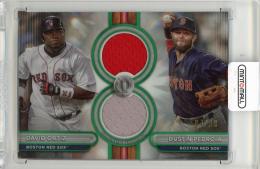 2024 TOPPS Tribute David Ortiz/Dustin Pedroia Dual Player Relics Green #DR2OP【04/99】 Boston Red Sox