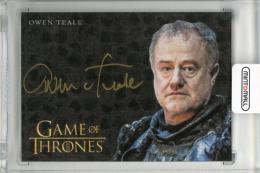 2017 RITTENHOUSE Game of Thrones  Owen Teale as Ser Alliser Thorne Valyrian Steel Valyrian Autographs #NNO L ドラマ