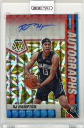 2020-21 Panini Mosaic Basketball RJ Hampton #23 Rookie Autographs Mosaic Choice Fusion Red and Yellow  RC Orlando Magic