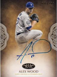 2019 Topps Tier One Los Angeles Dodgers Alex Wood Prime Performers Autographs 006/299