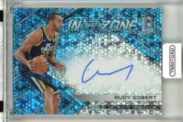 2017-18 Panini Spectra Basketball Rudy Gobert In The Zone Autographs Neon Blue #10【27/49】 Utah Jazz
