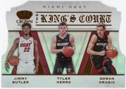 2019-20 Crown Royale The Kings Court #5 Goran Dragic/Jimmy Butler/Tyler Herro 28/99