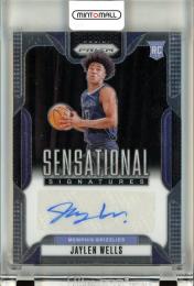 2024-25 Panini Prizm Basketball Jaylen Wells Sensational Signatures #8 RC Memphis Grizzlies